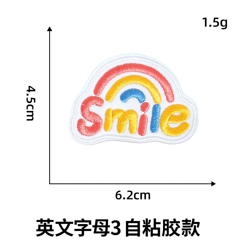 Wholesale English alphabet embroidery clothing embroidery patch